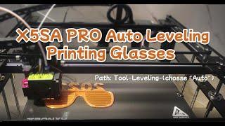 TRONXY X5SA PRO How to Auto Level and Printing a Glasses (PETG Orange)