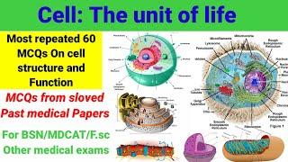 Cell Structure and Function MCQs/ Part=1/60=MCQs  #cellmcqs. #humancellmcqs #mitochondria #nucleus