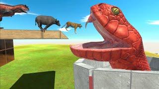 Jump Over Reptiles Hole - Animal Revolt Battle Simulator