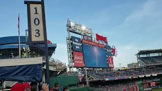 Red Arrows fly-over at Nats Park August 27th 2019