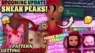 More SNEAK PEAKS For DRESS TO IMPRESS! More ROBUX Items, Game passes, Rework LASHES & MORE?? 