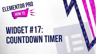 Elementor Pro Widgets #17: Countdown Timer