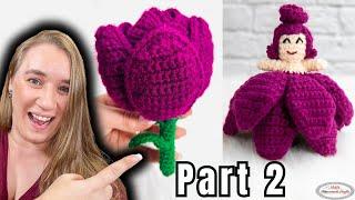 PART 2 - FREE Reversible Crochet FLOWER DOLL Pattern - New LIVE Crochet Along