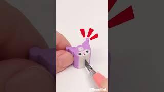 The right way to cut an eraser! #pochacco #cinnamoroll #sanrio #cute