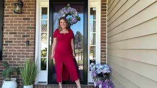 Amazon Try On - Midi Evening Dress #shortvideo #shortsfeed