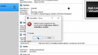 VirtualBox Error Failed to Open a Session for the Virtual Machine 2021 Guide | Cyber phoenix