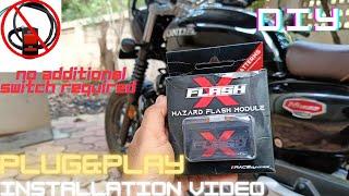 DIY Flash-X Hazard Module installation in My HONDA CB350 H'ness | PLUG&PLAY |