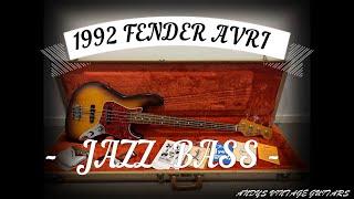 1992 FENDER JAZZ BASS - AVRI 1960 STACK KNOB - Andy's Vintage Guitars