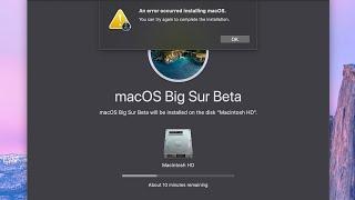 An Error Occurred Installing macOS