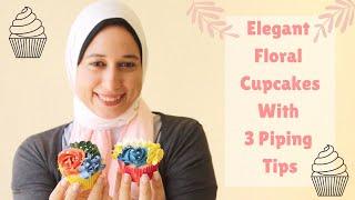 Easy & Elegant Floral BUTTERCREAM ICING DESIGNS Using Only 3 Piping Tips And 3 Color Frostings