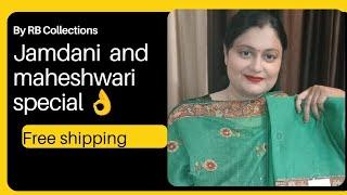 23/08/24 booking @99153 23998 jamdani and maheshwari special collection on demand  free shipping