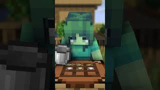 Zombie Girl Cake - minecraft animation #shorts