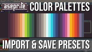 How to Import and Save Color Palette as Preset in Aseprite