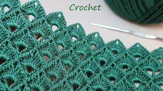 Рельефный и простой УЗОР КРЮЧКОМ так вяжут турчанки :) SUPER EASY Beautiful  Pattern Crochet