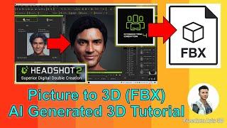 Picture to 3D Tutorial - AI Generated Model FBX - Character Creator 4 Headshot 2