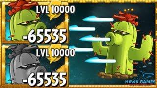 Plants vs Zombies 2 Cactus Upgraded to Level 10000 PvZ2