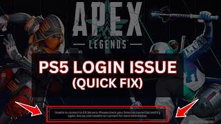 Fix: Apex Legends "Unable to Connect to EA Server" Error on PS5 (Login Issue)