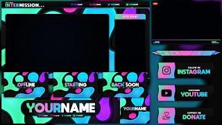 Liquid  Stream Overlay Template | PSD Download