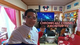 Chromecast connect 2 monitor TV How to set up for karaoke in restaurant, karaoke bar or club #diy