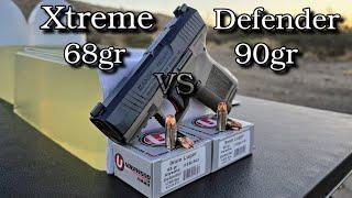 9mm Underwood Xtreme Defender (68gr VS 90gr) Ballistics Gel Test