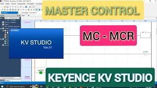 KV Studio: Master Control (MC-MCR) instruction keyence PLC with simulation