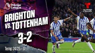 Highlights & Goals: Brighton vs. Tottenham 3-2 | Premier League | Telemundo Deportes