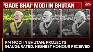 Day 2 of PM Narendra Modi's Bhutan Visit: Inaugurates Projects, Receives Highest Civilian Honour