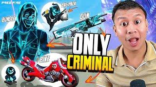 Free Fire But Everything Criminal Only Challenge  Tonde Gamer