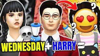 Sims 4 ABER was passiert, wenn WEDNESDAY & HARRY POTTER ein BABY bekommen?! 