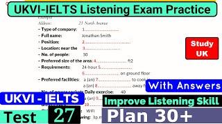 UKVI IELTS Listening Practice Test 2024 With Answers [ Test - 27 ]