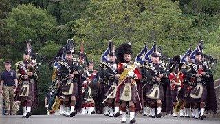 Highlanders Pipes & Drums lead Balaklava Company 5 SCOTS back to barracks through Ballater 2019