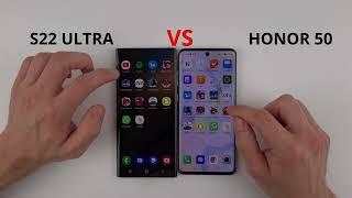 SAMSUNG S22 Ultra vs Honor 50 | SPEED TEST