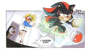 Maria and Shadow playing Pokemon| Sonic comic dub (comic by : @Finik)