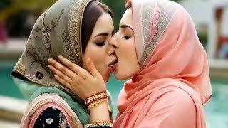 Two Beautiful Lesbian Hijab Girls Making Love Romance | lesbian kiss