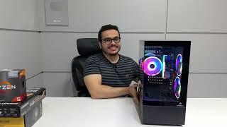 MONTANDO UM SUPER PC GAMER COMPACTO NO GABINETE ONE POWER - RYZEN COM B450M E MUITO RGB