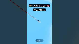 Delhi to Singapore ️ flight route live  #explore #flight #route #aviation #excelbytesized