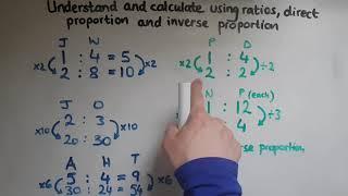 L2.11.1. Functional Skills Maths Level 2: Use ratios, direct proportion and inverse proportion