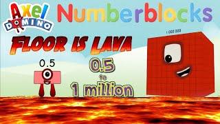 Numberblocks Floor is Lava 0.5 to 1 million