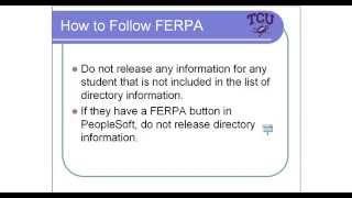 FERPA @ TCU