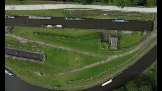 drone footage of Bugsworth Basin, High Peak, Derbyshire