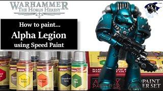 How to Paint Alpha Legion using Speed Paints for Warhammer: The Horus Heresy