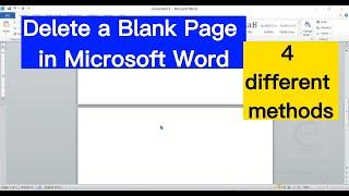 How To Delete A Blank Page In Microsoft Word | Delete any stubborn page in your document