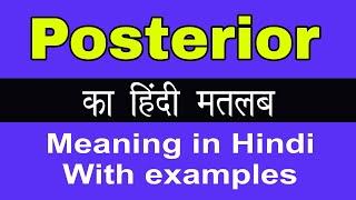 Posterior Meaning in Hindi/Posterior का अर्थ या मतलब क्या होता है