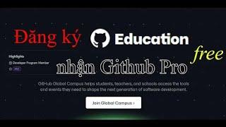 Đăng ký Github Pro miễn phí - Hướng dẫn nhận label Pro trong hồ sơ github