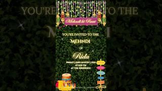 Digital Mehndi Invite #tutorial#adobeillustrator#canva#photoshop