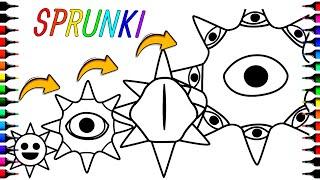 SPRUNKI New Coloring Pages / How to Color NEW EVOLUTION OF Mr. SUN SPRUNKI / NCS MUSIC