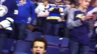 Vladimir Tarasenko's hat-trick celebration (against Tampa Bay) Dec.1.2016