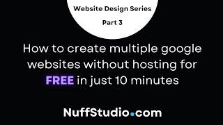 How to Create Multiple Websites Using Google Sites Without Hosting