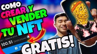 como CREAR y VENDER un NFT  GRATIS! Tutorial Facil en Solo 5 Minutos!