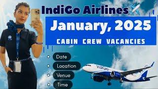 IndiGo Airlines Cabin Crew 2025 vacancy️| Huge Hiring in January 2025|Cabin Crew Walk in interview